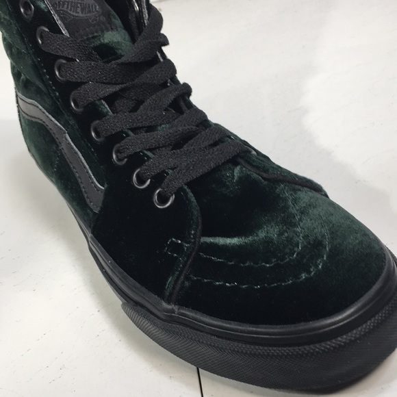NWT Vans SK8 Hi Top in Velvet Green and Black Women’s 6 - Picture 6 of 10